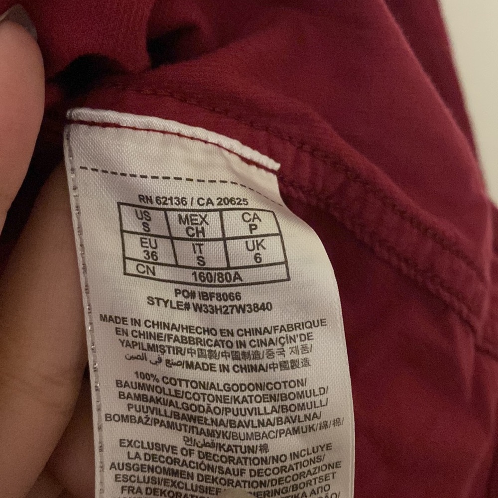 Guess Red Button Down Size: S - image 5